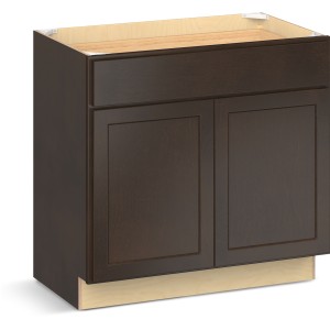 RELIABILT Parkstone II Vanity Base, Espresso Stained, 36" W, 2 Doors 1 Drawer, Fully Assembled - 641189 | Lowe's Pro Supply